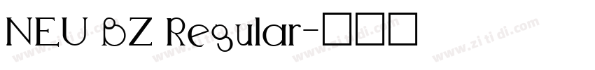 NEU BZ Regular字体转换
